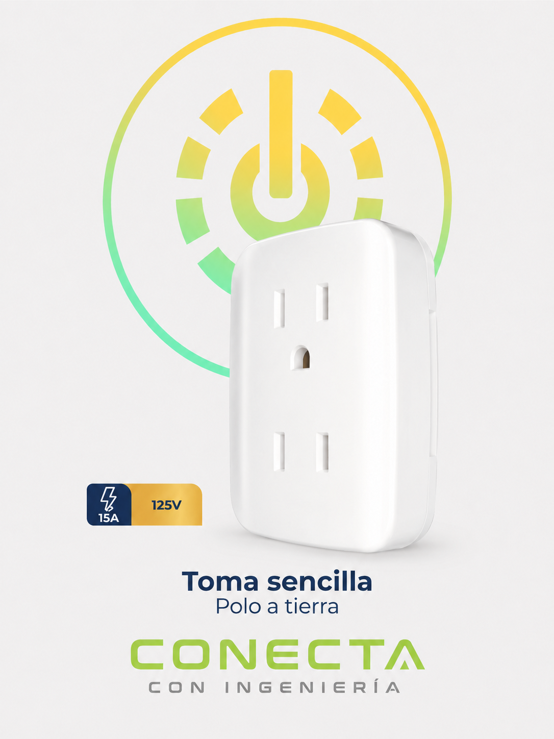 Toma Sencilla | Polo a Tierra | 125V