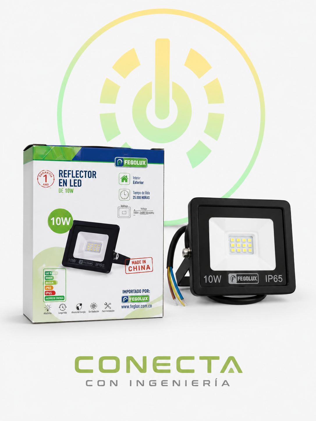 REFLECTOR EN LED |  10W | LUZ BLANCO | 265V | FELGOLUX