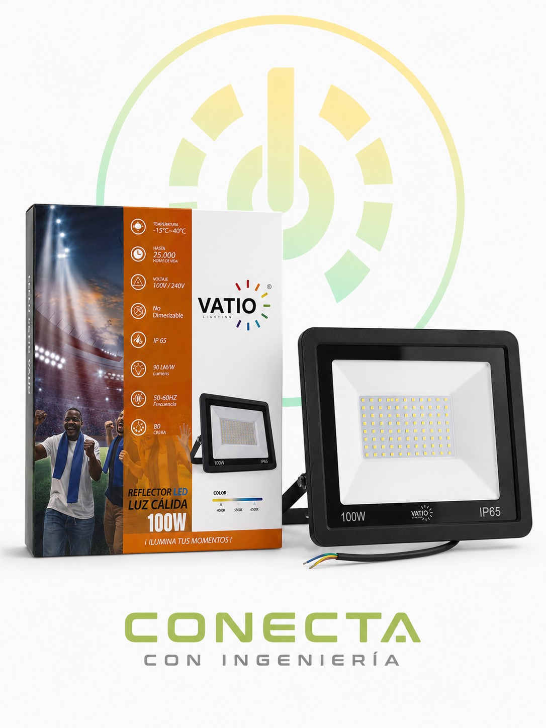 REFLECTOR LED | 100W | LUZ CALIDA  | 100V - 240V | VATIO