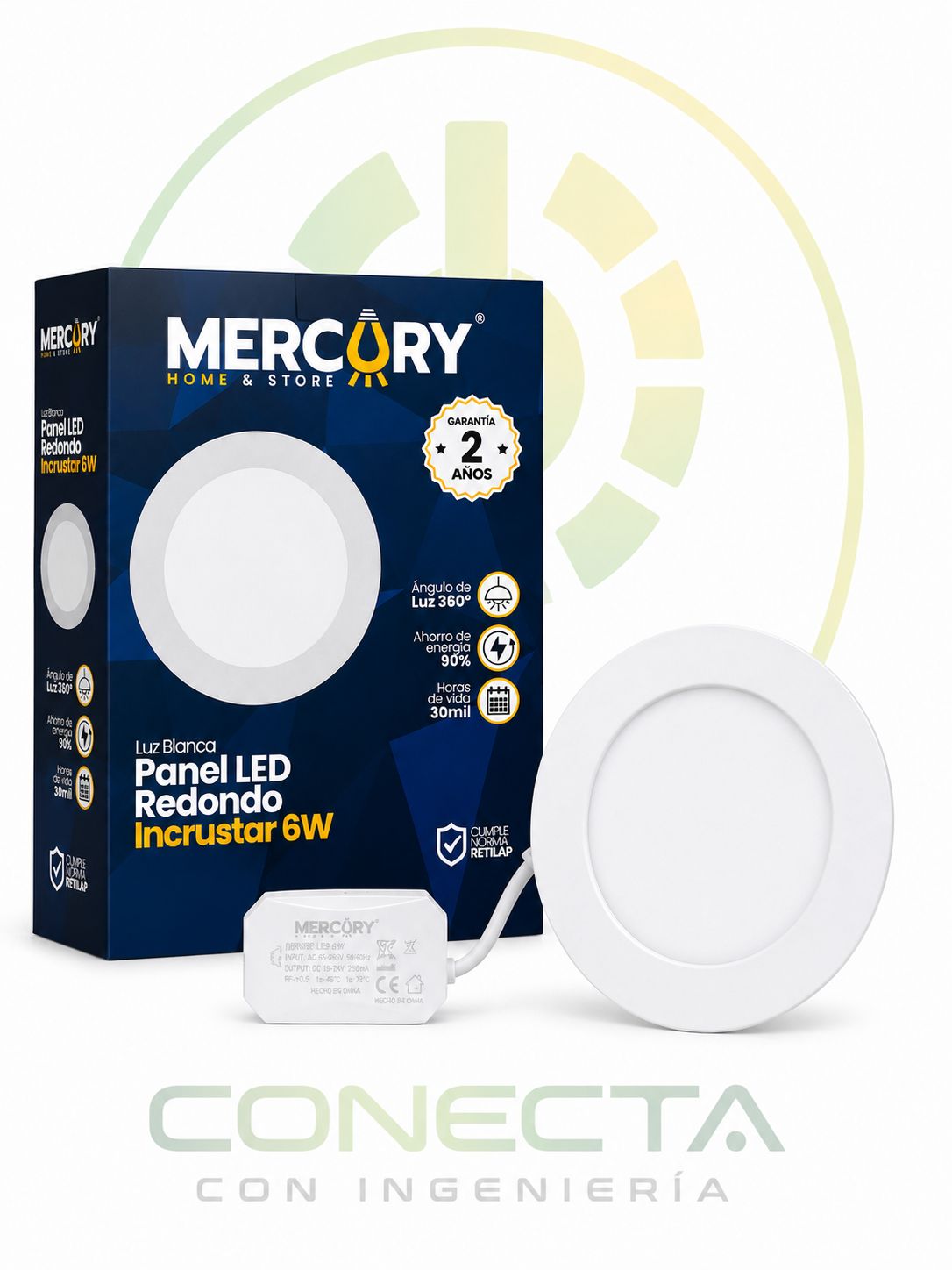 PANEL LED REDONDO "INCRUSTAR" 6W