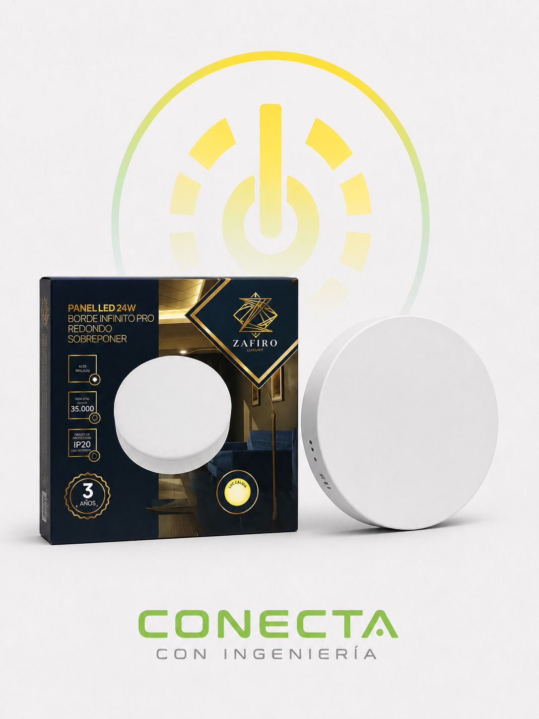 ZAFIRO "DELUXE" | PANEL LED | BORDE INFINITO PRO | SOBREPONER