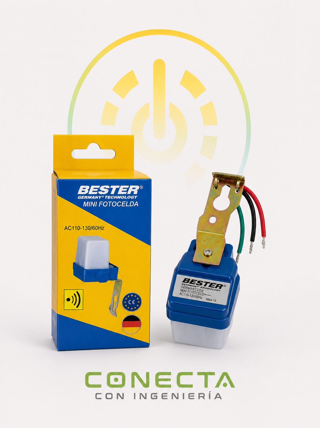 SENSOR FOTOCELDA MINI | LUZ BLANCA | 110 - 130V | 1000W