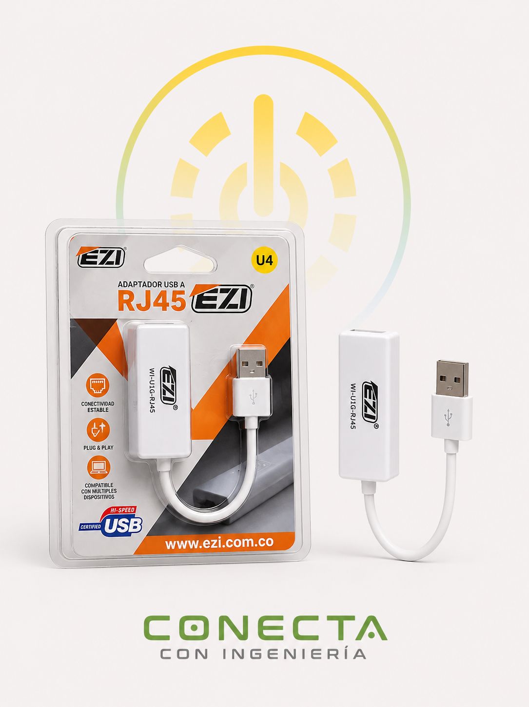 ADAPTADOR USB A | RJ45 | PC O MAC
